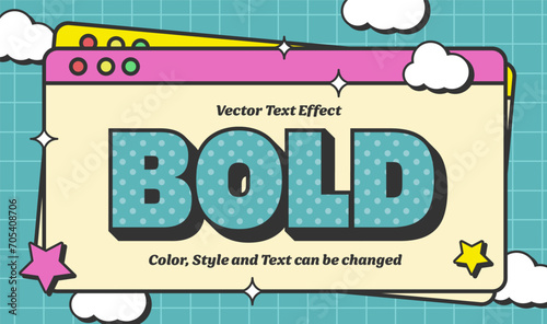 neo brutalism bold editable text effec