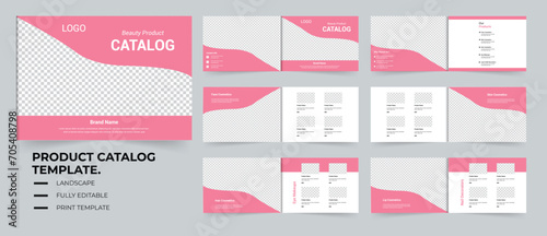 creative beauty product catalog layout design 12 pages