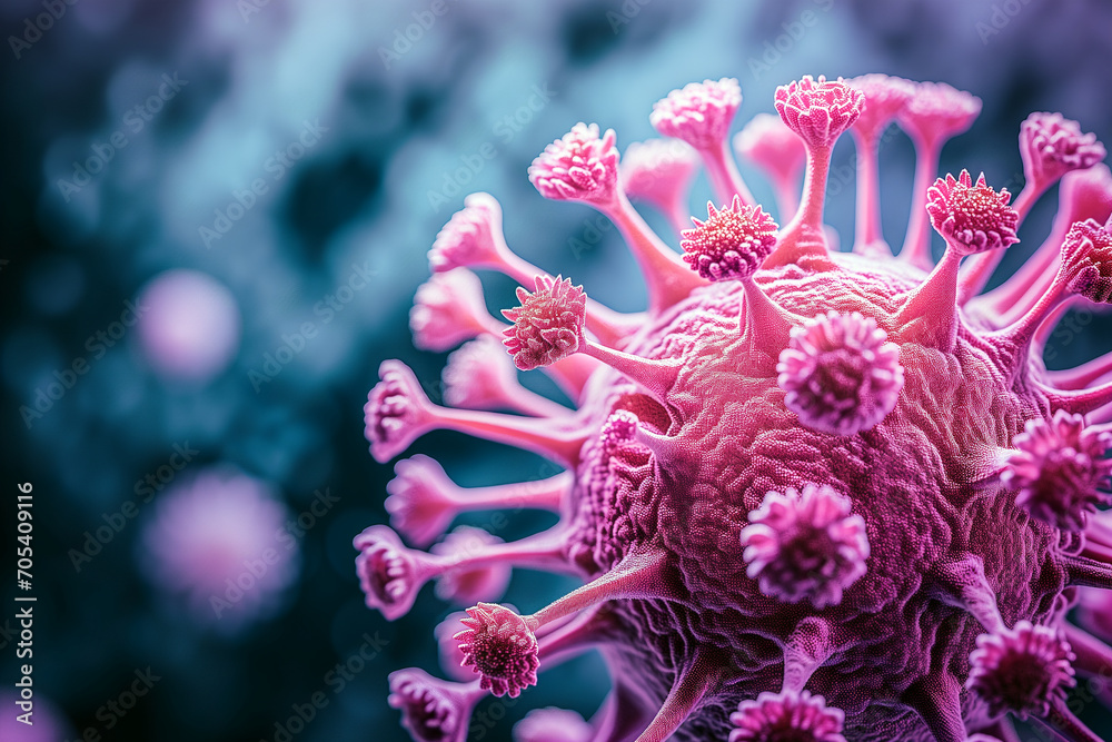 Pink Virus Illustration Pink Virus Illustration