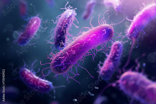High Resolution Illustration of Bacteria © Nurple Art