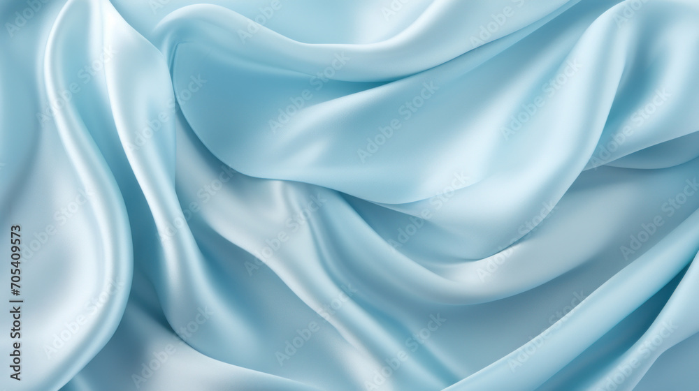 Soft blue satin fabric with a flowing, smooth texture, ideal for serene and luxurious design applications. Soft blue satin fabric with a flowing, smooth texture, ideal for serene and luxurious design applications.