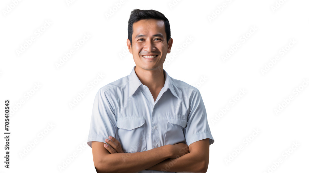portrait of a smiling Asian electronic technician isolated on transparent background portrait of a smiling Asian electronic technician isolated on transparent background