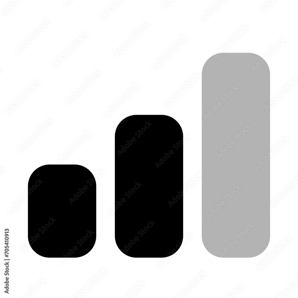 Chart Bar Up Duotone Icon Chart Bar Up Duotone Icon