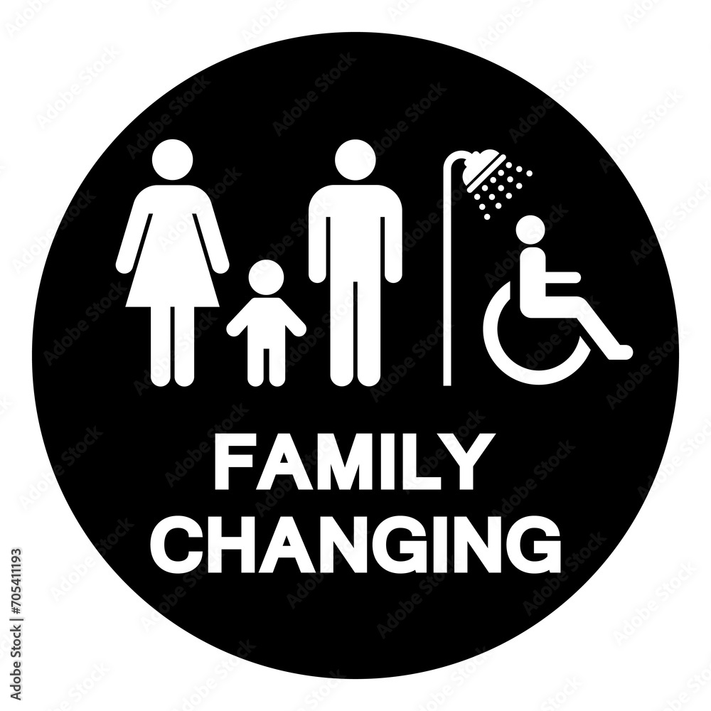 Family Changing Symbol Sign,Vector Illustration, Isolated On White Background Label. EPS10