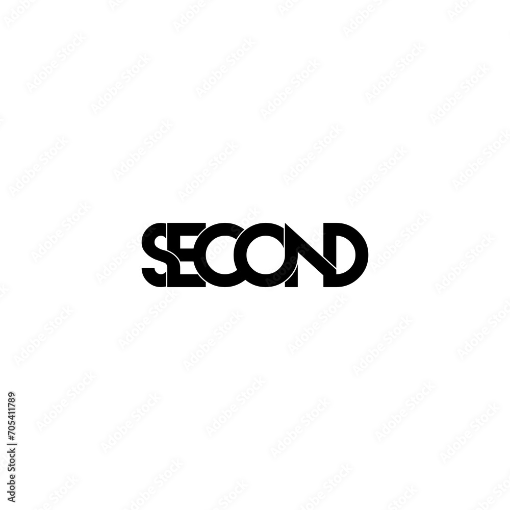second initial letter monogram logo design