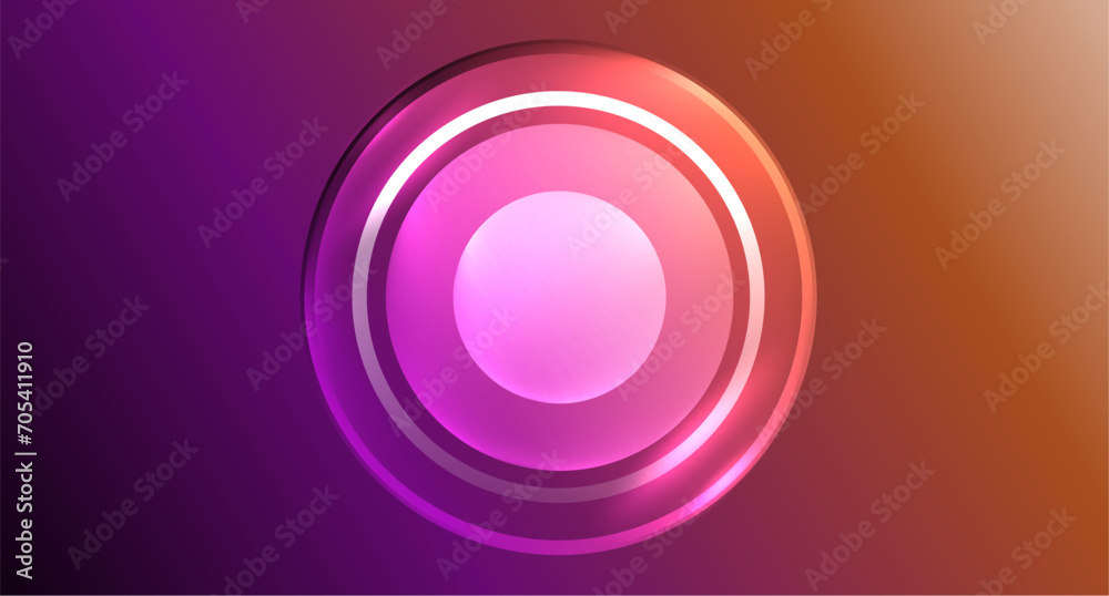 Neon glass circle copyspace for your text or product presentation geometric background. Vector illustration For Wallpaper, Banner, Background, Card, Book Illustration, landing page Neon glass circle copyspace for your text or product presentation geometric background. Vector illustration For Wallpaper, Banner, Background, Card, Book Illustration, landing page