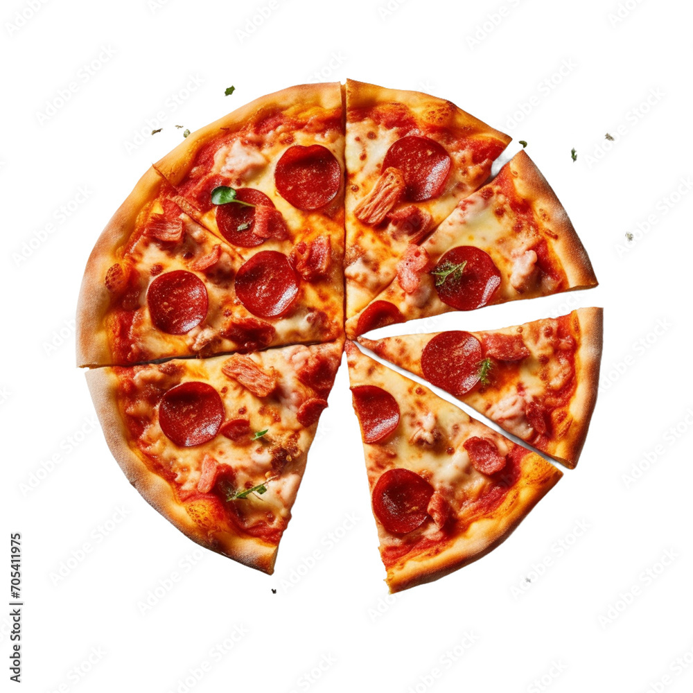 pizza isolated on transparent white background. pizza isolated on transparent white background.