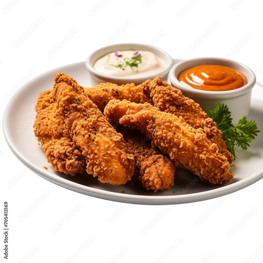 fried chicken wings on a white background.
fried chicken wings on a white background.