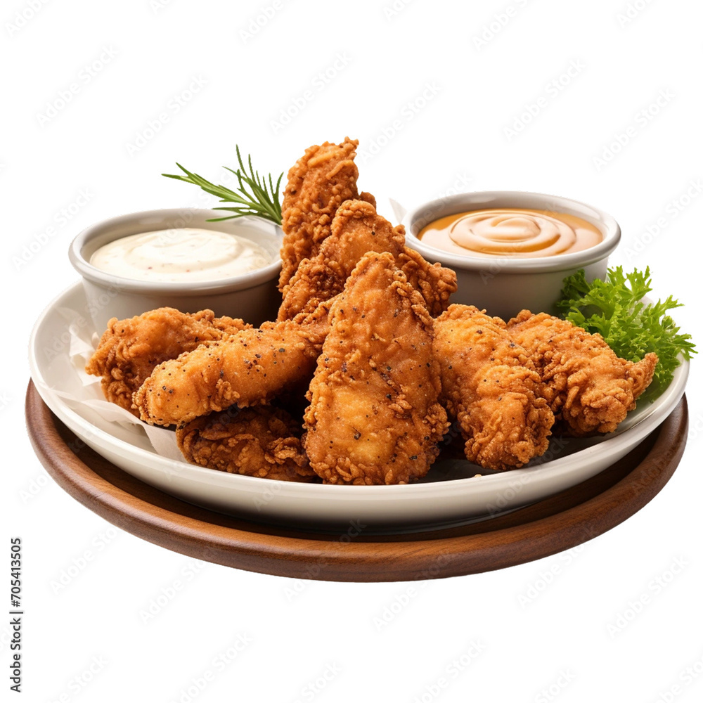 fried chicken wings on a white background.
fried chicken wings on a white background.