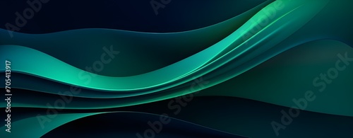 Green Waves Background 