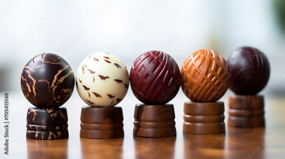 Fototapeta premium chocolatiers on a white background ,Chocolate day, Valentines Day, Valentines week 