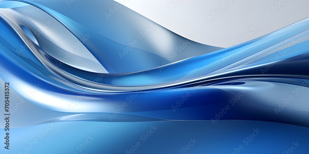 Naklejka premium blue wave background