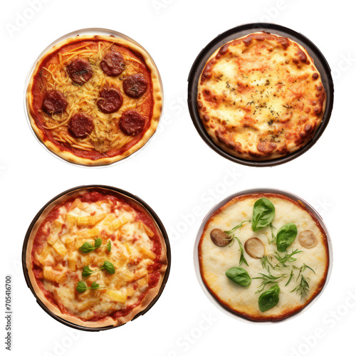 Pizza on plate isolate on transparency background png 