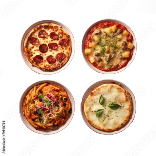 pizza on a plate isolate on transparency background png 