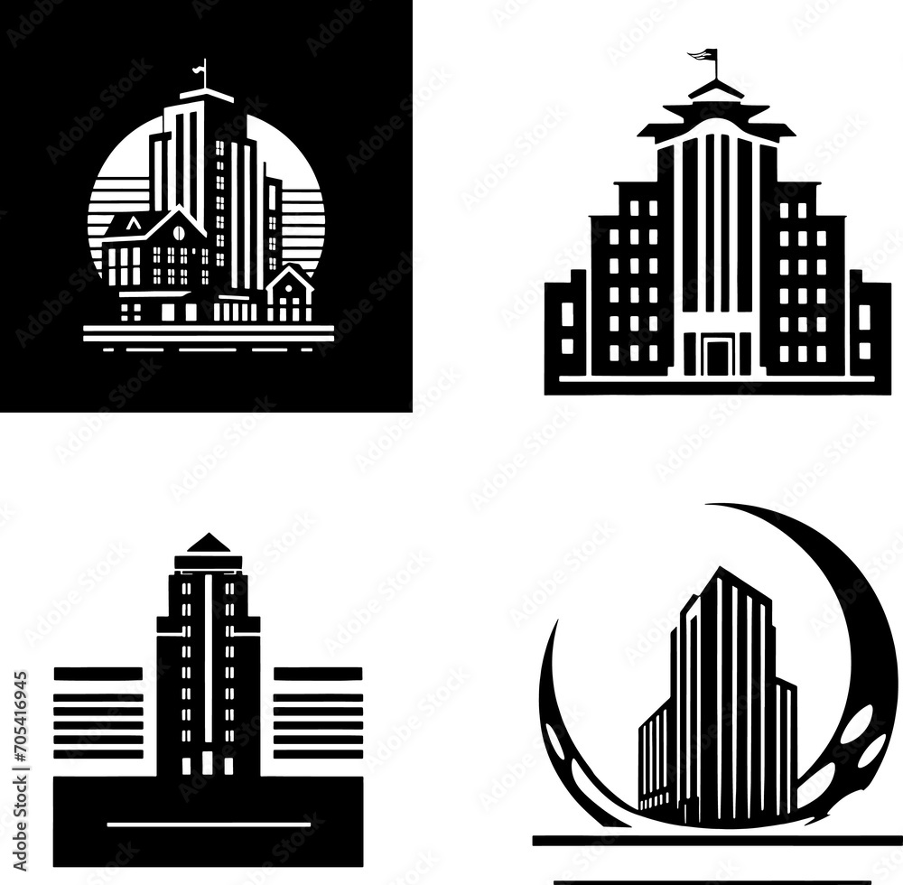 Set of hotel logo icon