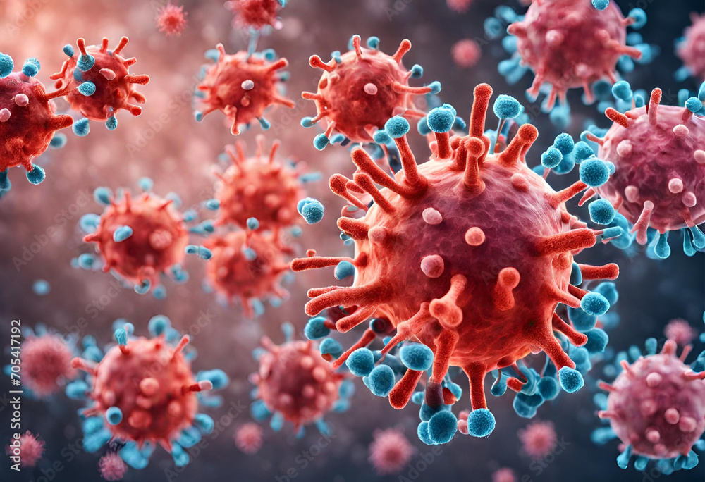 3d rendered illustration of a cells, blood cells, 3d rendered illustration of a virus 3d rendered illustration of a cells, blood cells, 3d rendered illustration of a virus