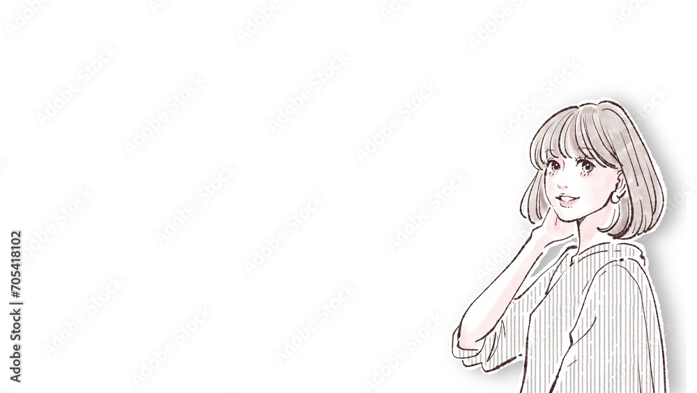 女性・女の子のイラスト素材 女性・女の子のイラスト素材