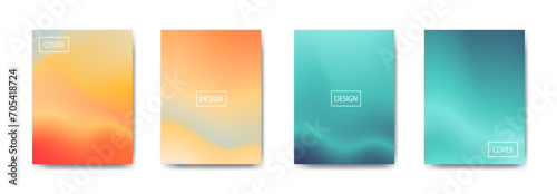 set of abstract background with beautiful gradation color, colorful background for poster flyer banner backdrop.vertical banner.cool fluid background vector illustration