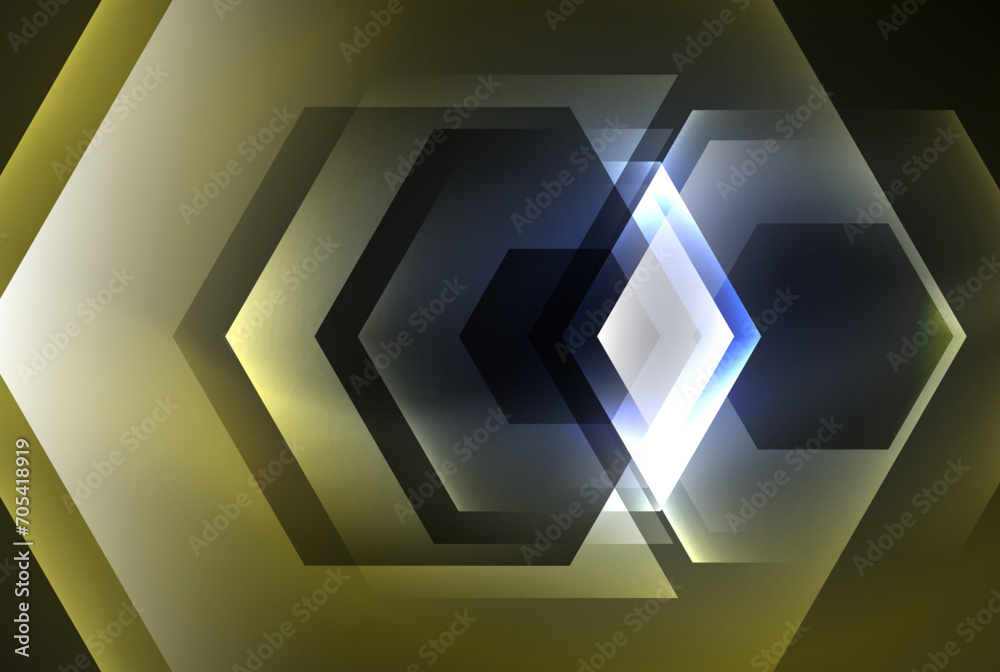 Arrow hexagon neon light glowing shapes background. Vector illustration For Wallpaper, Banner, Background, Card, Book Illustration, landing page Arrow hexagon neon light glowing shapes background. Vector illustration For Wallpaper, Banner, Background, Card, Book Illustration, landing page