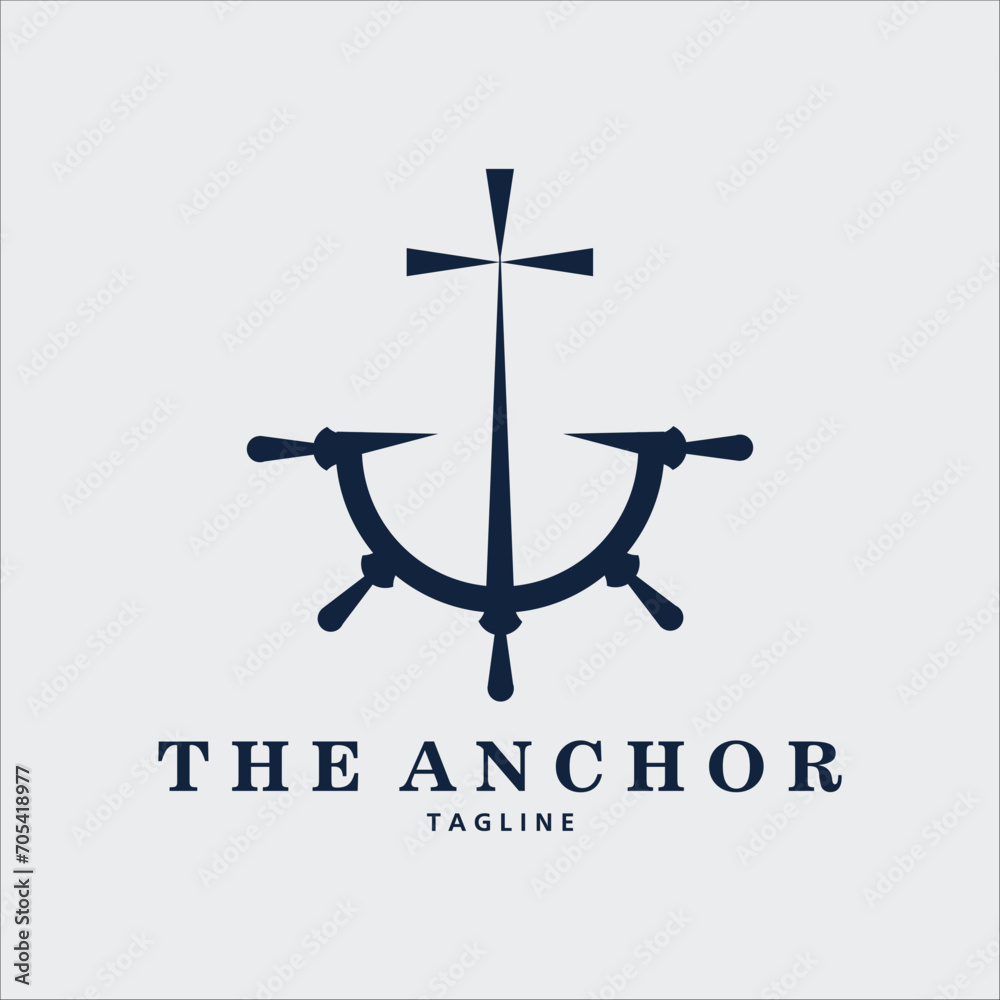 anchor logo vector illustration design for use brand company identity anchor logo vector illustration design for use brand company identity