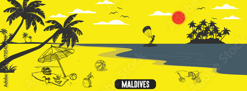Maldives beautiful island in Indian Ocean