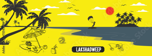 Lakshadweep beautiful island in india photo