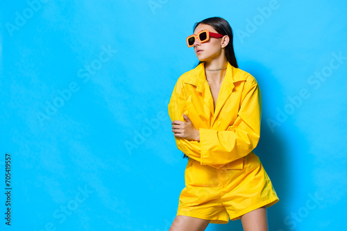 sunglasses woman yellow lifestyle fashion girl young beautiful lady attractive trendy © SHOTPRIME STUDIO
