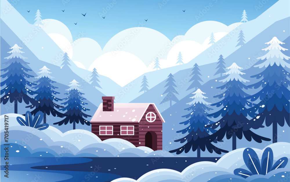 Winter Nature Illustration