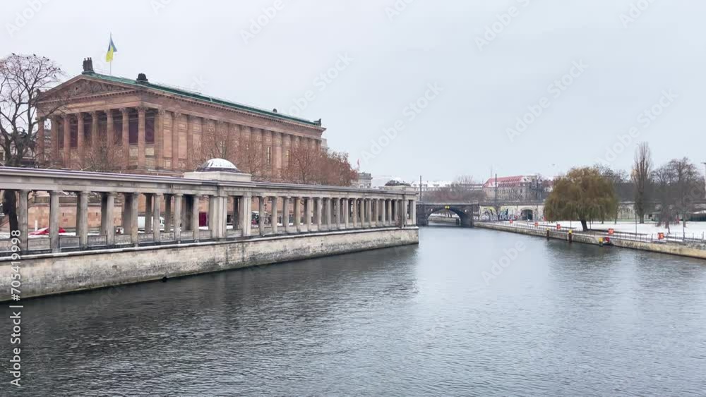 Museum Island of Berlin in Winter Season with Snow on Ancient Building Museum Island of Berlin in Winter Season with Snow on Ancient Building