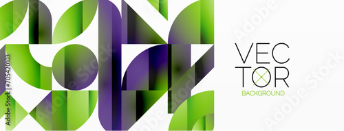 Abstract masterpiece formed by delicate interplay of circles, squares, and triangles. Geometric elements converge in harmonious chaos, evoking sense of modern creativity. Symphony of shapes