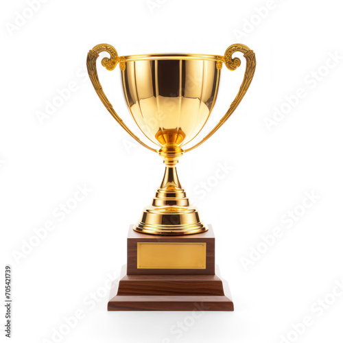 gold trophy cup isolate on transparency background png 