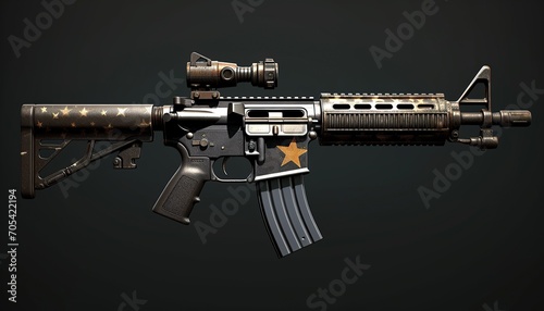 M4A1 white background