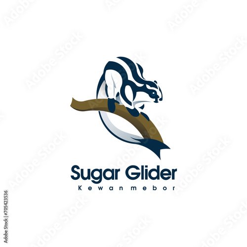 Sugar Glider Mascot Logo photo
