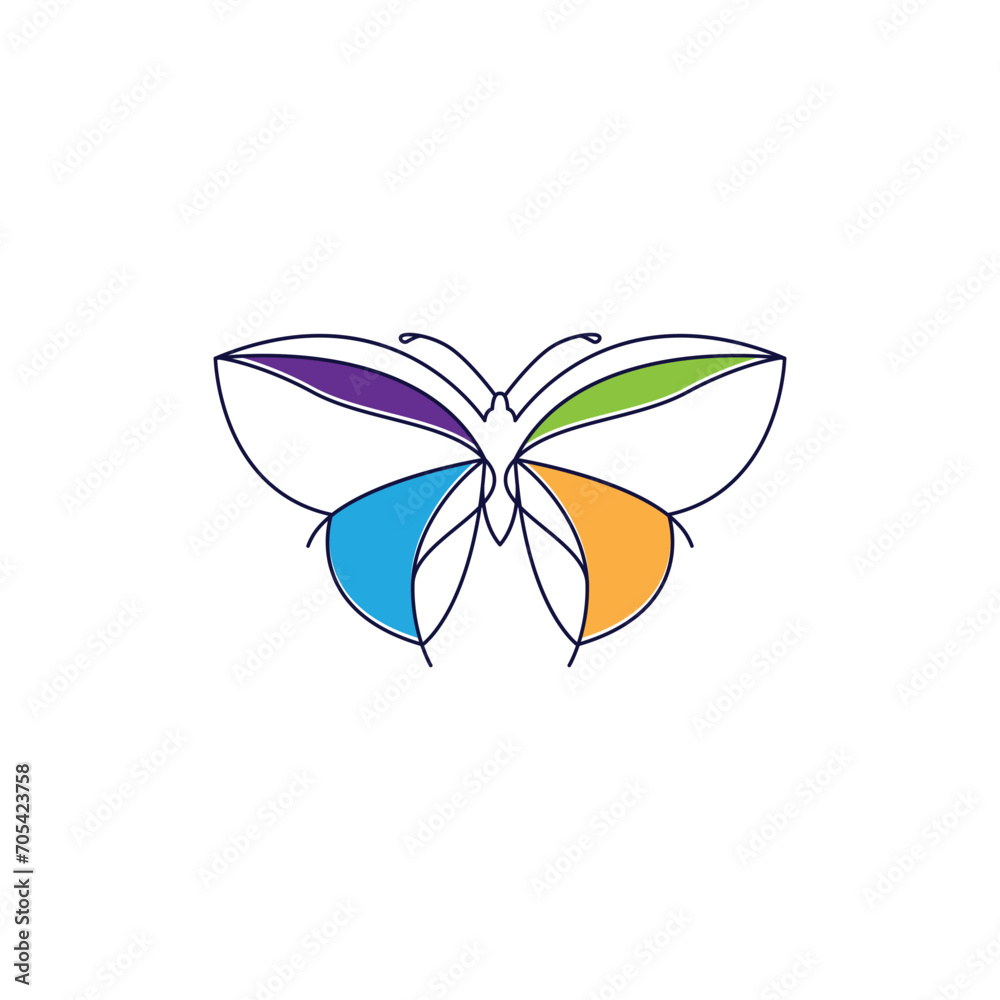 butterfly beauty line minimalist logo design graphic vector butterfly beauty line minimalist logo design graphic vector