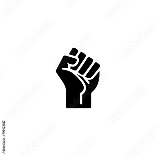 Fist Logo Design Vector Black and white on white background