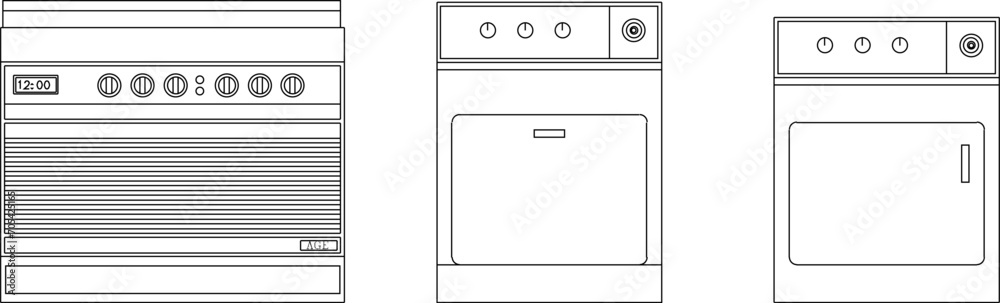 Vector sketch illustration of barbeque stove kitchen equipment design Vector sketch illustration of barbeque stove kitchen equipment design