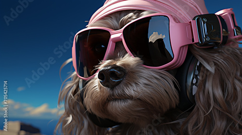 yorkshire terrier puppy in sunglasses © Ahmad