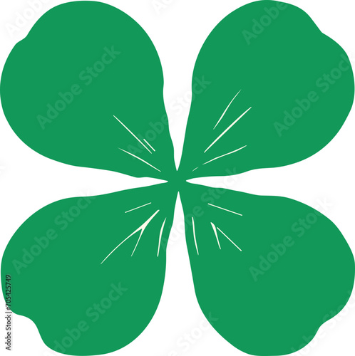 투명한 배경 위에 네잎클로버