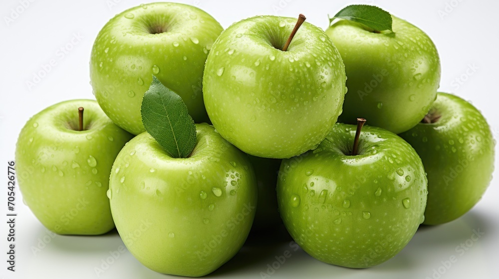 green apple background with top view green apple background with top view