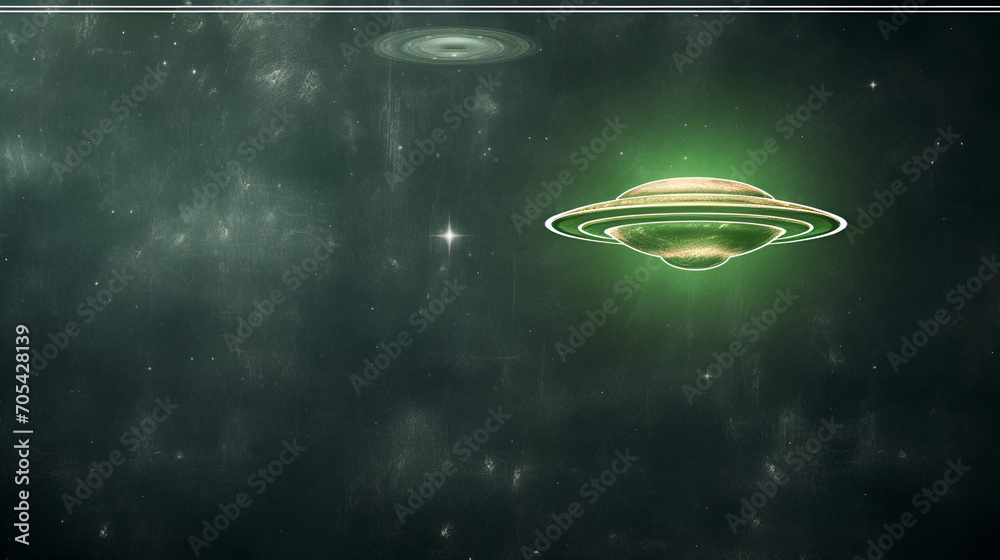 
 Link ×Title:
International day of human space flight UFO concept on grunge green chalkboard background with copy space, generative ai - obrazy, fototapety, plakaty 