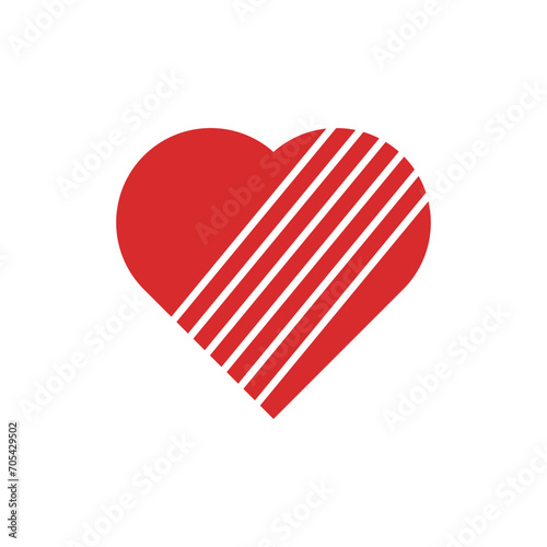 red heart icon on white background