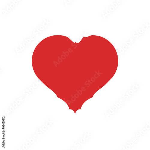 red heart icon on white background