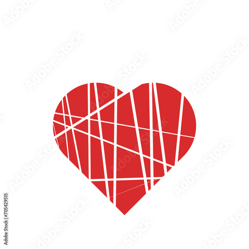 red heart icon on white background