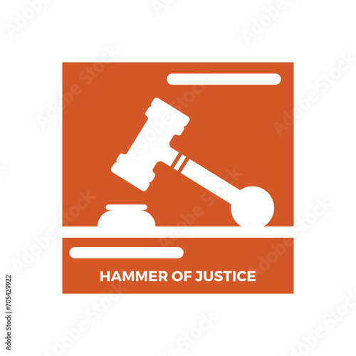 Law firm logo icon with vintage scale in balance symbol vector