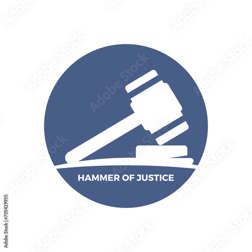 Law firm logo icon with vintage scale in balance symbol vector