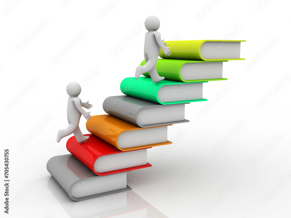 3d rendering student with books
3d rendering student with books