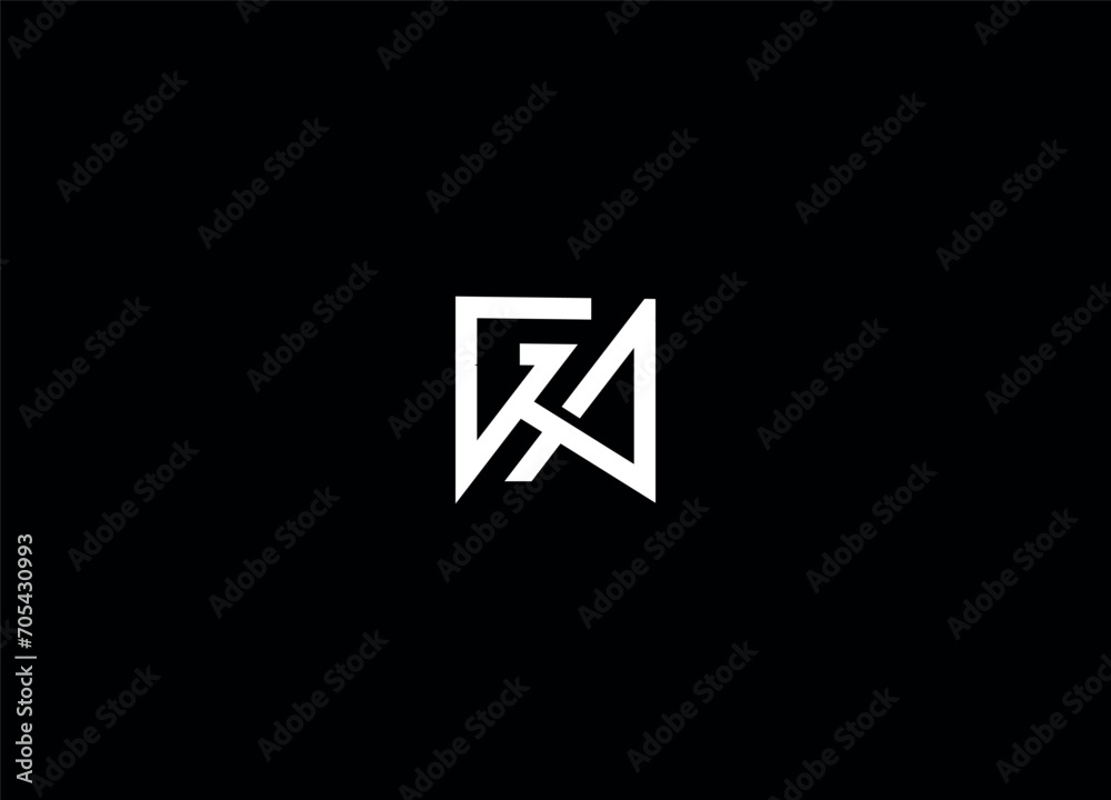 GA  creative logo design and initial logo