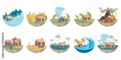 Natural Disasters Illustrations