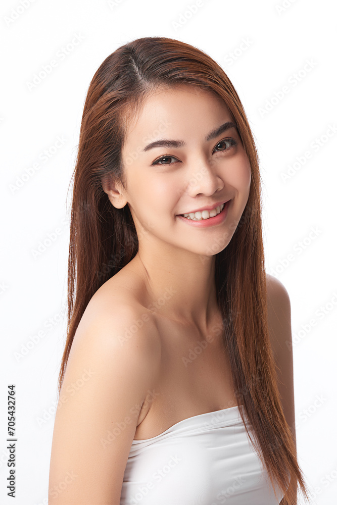 Beautiful young asian woman with clean fresh skin on white background, Face care, Facial treatment, Cosmetology, beauty and spa, Asian women portrait. Beautiful young asian woman with clean fresh skin on white background, Face care, Facial treatment, Cosmetology, beauty and spa, Asian women portrait.