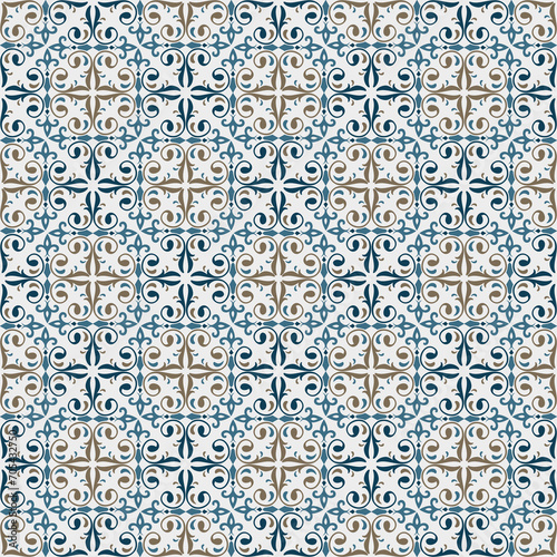 Talavera pattern. Azulejos portugal. Turkish ornament. Moroccan tile mosaic. Spanish porcelain. Ceramic tableware, folk print. Spanish pottery. Ethnic background. Mediterranean seamless wallpaper.